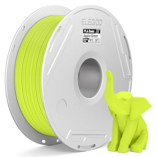 ELEGOO PLA Basic 3D Printer Filament 1.75mm Apple Green 1KG