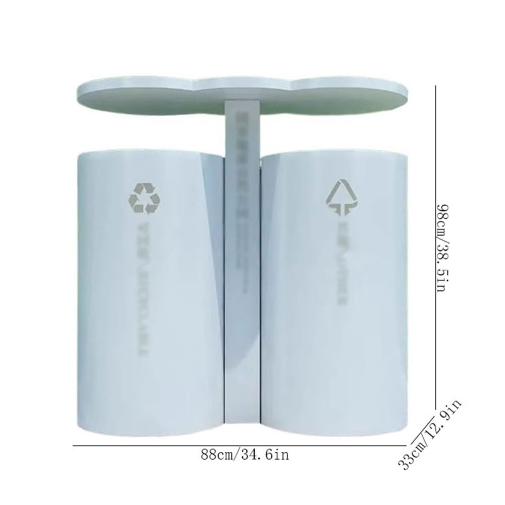 Outdoor Trash Can, Park Scenic Spots Metal Rubbish Bin Outdoor Commercial Classified Garbage Can