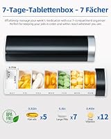 Betife Tablettenbox 7 Tage, BPA Frei Pillendose Klein Für Unterwegs – Ansicht 3