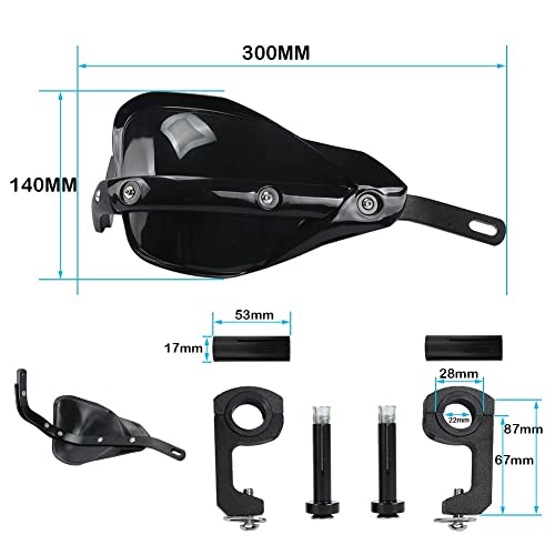 Qxoprm Hand Guards Dirt Bike Handguards Upgrade Universal 7/8" And 1 1/8" Motorcycle Hand Guard Bark Busters For Atv Quad Cr Crf Yzf Kxf Rmz Bse Motorcross Bark Buster Pit Bike Racing #TOP1