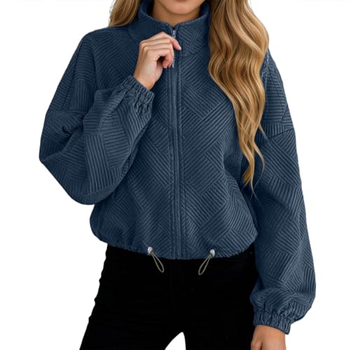Blouson bomber femme décontracté pour l'automne veste de survêtement légère week-end en ville
