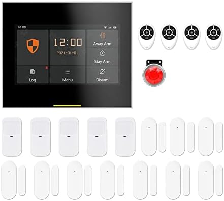 UGPET Wifi Alarm System Wireless Wifi 4G Smart Home Security Alarm System Kits For Garage And Residential Support Tuya And Samrtlife APP (Color : 4G H501 Set Q 4-1-1, Size : E)