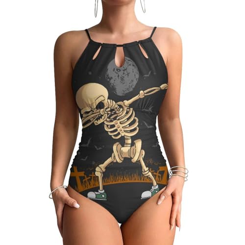 Maillot de bain une pièce femme amincissant danse du squelette ventre plat