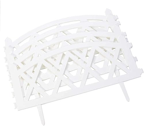 Miniatura 7 de Sungmor Valla de plástico ligera para jardín, color blanco conciso con 94.5 pulgadas de longitud, paisajismo al aire libre, césped, patio, camas de