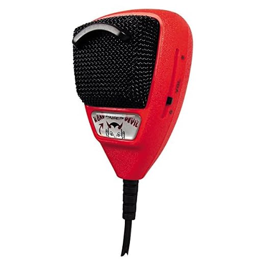 Astatic (302-10036 RD104E Road Devil Amplified 4-Pin CB Microphone, Black