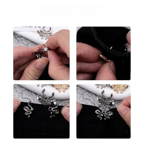 Botones para vaqueros reutilizables y ajustables con forma de serpiente 5