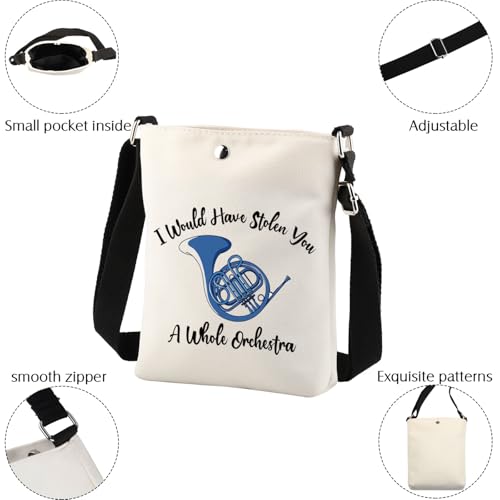 BNQL Blue French Horn Gift Crossbody Bag French Horn Gifts Himym Gifts Himym Tv Show Fans Gift Blue French Horn Crossbody Bag4