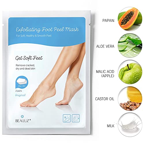 Foot Peel Mask, Exfoliator Peel Off Calluses Dead Skin, Removes & Repairs Rough Heels #TOP1