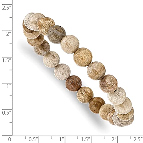 Ice Carats 8Mm Chrysanthemum Agate Beaded Stretch Bracelet Adjustable Wrap Natural Stone Shell Wood Fashion Jewelry For Women Gifts For Her #TOP2