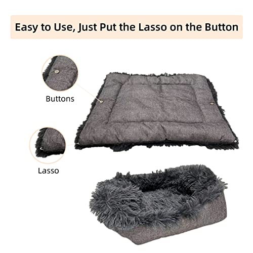 Pet Bed For Cats And Dogs, 2 In 1 Self Warming Soft Plush Pet Mat, Washable Foldable Cat Bed Mat For Autumn Winter Indoor Use (50X60Cm) #TOP4