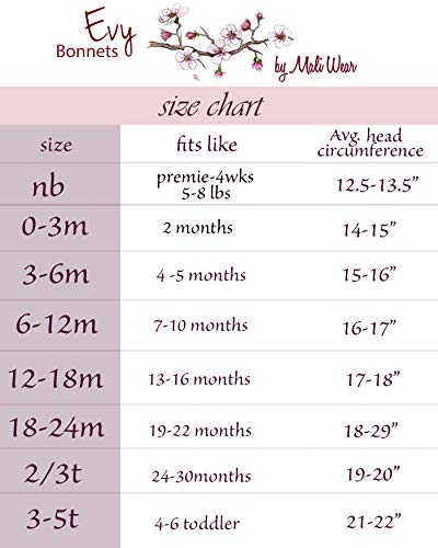 Baby Bonnet Country Hat Reversible Dual Side Linen, Cotton Floral Combinations Evy Collection Bonnets (Wildflowers - Brown, 12-18) #TOP2