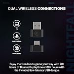 JLab Nightfall Wireless Gaming Headset, All-Night Comfort, 50mm Drivers and Sound Isolating Inner Shelf, Flip-to-Mute Rotating Mic, Dual Wireless Connections, Customization Options with The Lab App