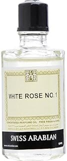 Swiss Arabian White Rose No.1 - Mini Perfume for Women - Concentrated Perfume Oil with Rose, Aldehydes, Geranium, Musk, and Woody Notes - 0.7 oz