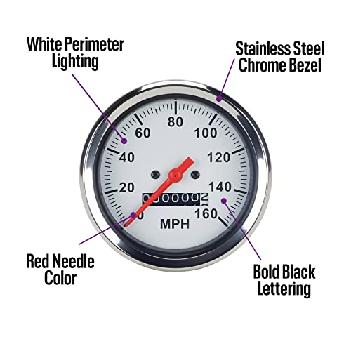 5-Gauge Set, White Face, 3-3/8, Mechanical #TOP4