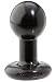Doc Johnson Classic - Round Butt Plug - 1.8 Inch Diameter - Small - Black