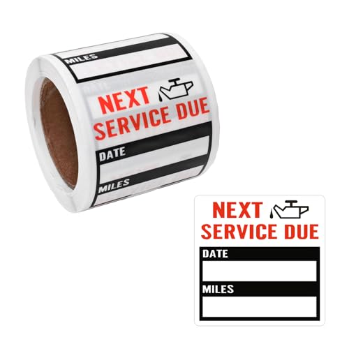 Pxobiug 200PCS Car Oil Change Stickers, 2 x 2 Inches