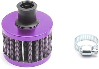 Filtro de aire universal 12 mm apto for motocicleta, entrada frío, estilo seta, cubierta ventilación cárter alto flujo, minifiltros(Lila)