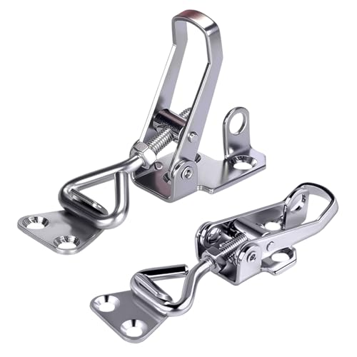 TuoP Marine Toggle Catch Latch - 316 Stainless Steel Boat Anti-Rattle Fastener Clamp Hasp, Hatch Pull Locker (2, 66mm~75mm)