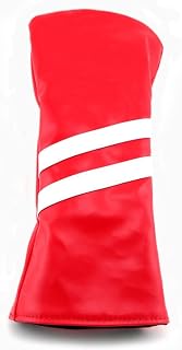 Hurricane Golf 2 Stripe Hybrid Headcover Red/White Synthetic Leather