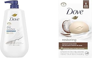 Body Wash with Pump Deep Moisture 30.6 oz Beauty Bar Coconut Milk 3.75 Ounce - 6 Count