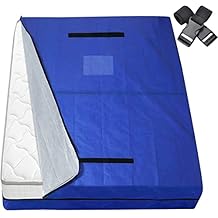 Mattress Storage Bags Single Mattress Protector with Zipper and 8 Sturdy Handles, Mattress Storage Bag, Waterproof82 x 57 x 15, Blue