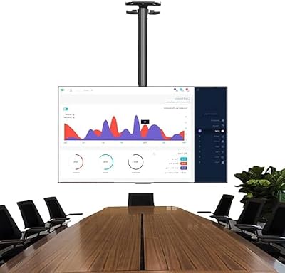 JDXQBLD Adjustable Ceiling Tv Mount Bracket, Telescoping Ceiling Tv Lift, Tilt and Rotatable Tv Stand, Fits 39-90Inch Tvs, Tv Wall Bracket Mount