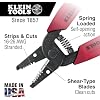 Klein Tools 11046 Wire Stripper, Wire Cutter, Made in USA, Stripping/Cutting Tool for 16-26 AWG Stranded, Compact Nose with Precision-ground Stripping Holes