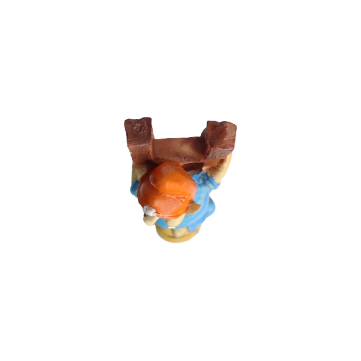 Wonderland Resin Gnome/Dwarf Climbing Stairs Statue (Blue & Orange), 1 Piece 4