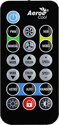 Aerocool Mirage Pc Case Fan – 12 Pro, 3 X Argb Translucent Fans 120Mm, 1 X H66F Rgb Hub, Infinity Mirror Design, Includes 6-Pin Connector, Remote Control, Curved Blades And Anti-Vibration Pads, Black #TOP7