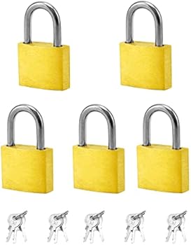 Lot De 3 Cadenas En Laiton Massif De 20 Mm Avec 9 Clés - Petit Cadenas