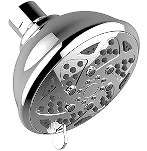 Marcoware ABS Ivy Shower Head 4 Inches Six Mode,without Arm, Chrome, Polished Finish