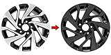 Chrome Delete Blackout Vinyl Overlay for 2016-2021 Honda Civic 16' Wheel Rims (Satin Black)