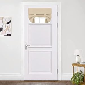 Ygann Beige Türvorhang für Glastüren 137x51cm - 1 Panel