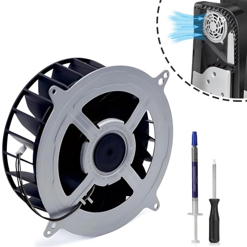 MPS5 Replacement of Internal Cooling Fan for Sony PS5 Cooling Fan PlayStation 5 PS5 Series 23 Blades 12V 2.15A Silence Cooler PS5 CPU Cooling Fan (with T8 Screwdriver Accessories)