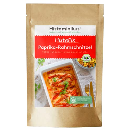 HistaFix Paprika-Rahm-Schnitzel, 4-er Bundle, Bio Gewürzmischung 2-3 Portionen (29g) , hefefreies Naturprodukt ohne Geschmacksverstärker, histaminarm, glutenfrei und geeignet bei Histaminintoleranz Cover