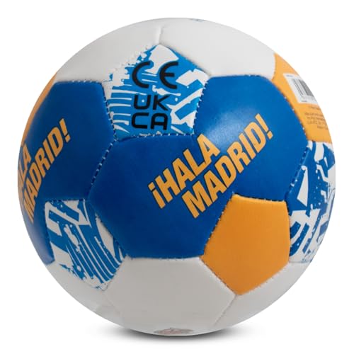 Hy-Pro Offiziell lizenzierter Real Madrid CF Mini-Softball, 10,2 cm, ideal für Kinder, Real Madrid Merchandise, tolle Geschenkidee