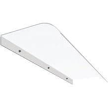 Curved Window Awning Canopy Rain Shelter Cover ,Invisible Front Door Canopy,UV Rain Snow Canopy Protection,Snow and Rain Blocker,for Door and WindowStand,50cm/19.6in