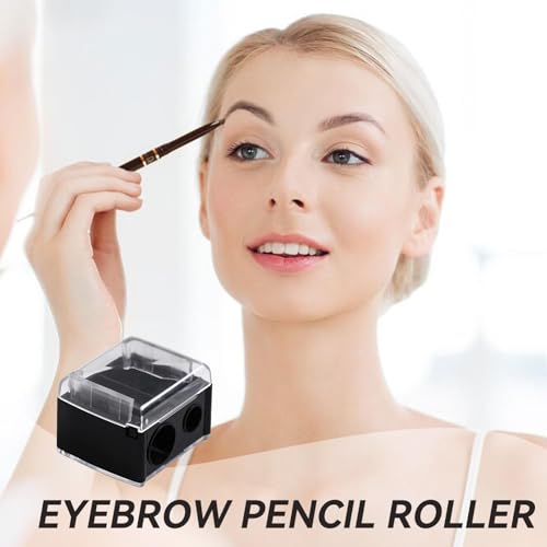 2 Stück Pencil Sharpener, Spitzer für Kajalstifte, Doppelloch-Bleistiftspitzer, Anspitzer Faber-Castell, Geeignet für Den Handlich für Unterwegs,Augenbrauenstift Lipliner Eyeliner Bleistift.