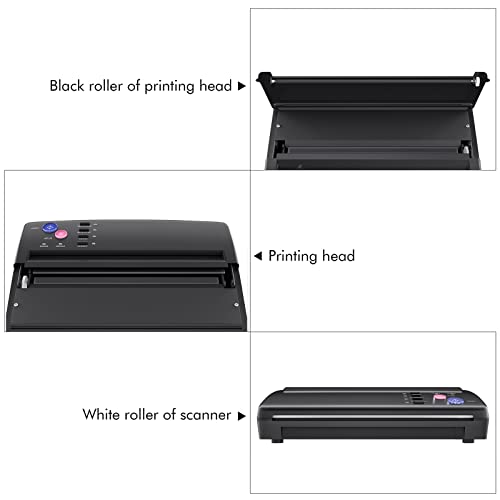 Tatelf Tattoo Stencil Machine Thermal Copier Tattoo Stencil Printer With 20Pcs Transfer Paper For Tattooing Artists (Black) #TOP6