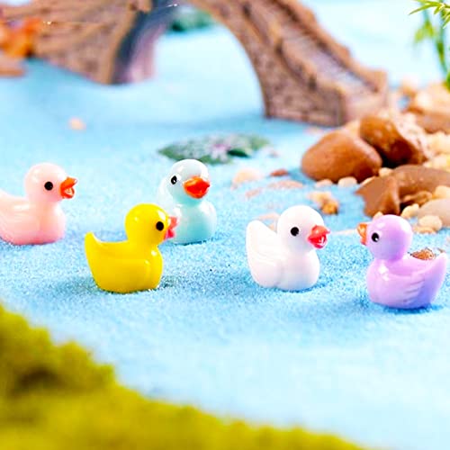 Neec 110 Pcs Mini Resin Duck，Miniature Figures Fairy Garden Ducks Tiny Ducks For Home Prank Game Dollhouse Ornament Handmade School Project Accessories #TOP3