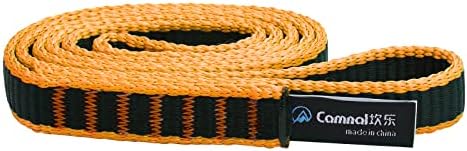 CAMNAL Climbing Sling UIAA CE Certified 16mm Nylon Sling 22KN(4840 lb) Climbing Sling 24-87in (60-220cm), Blue/Yellow/Purple, 1/2/3 Pack (24 in/60 cm 1 Pack, Yellow)