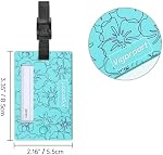 Vigorport Luggage Tags, 3 Pack Cute Luggage Tag TSA Approved, Unique Swivel Suitcase Tags, Privacy Protection Travel Name Tags Bag Labels (Cyan)