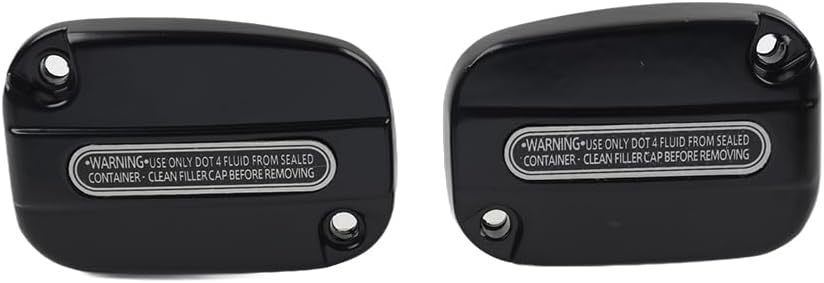 FSFY 1pair Motorcycle Front Brake Master Cylinder Cover Aluminum Black for Harley for Touring Models 2008+ VRSC 2006-17 Motorbike