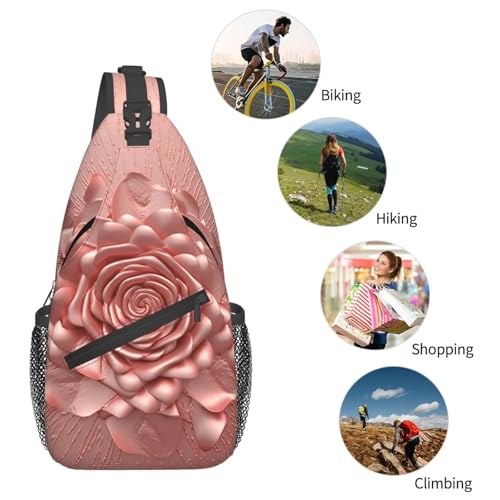 Cross Chest Bag Diagonally Sling Backpack Rose miniatura 5
