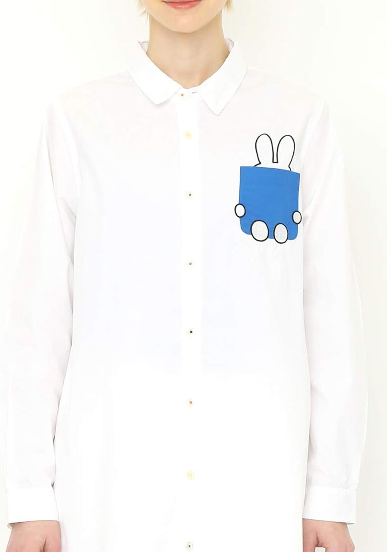 Amazon Co Jp グラニフ Graniph コラボレーション 長袖 ワンピース 本とミッフィー ミッフィー ホワイト レディース Lady F G109 G112 おそろいコーデ G109 G112 服 ファッション小物