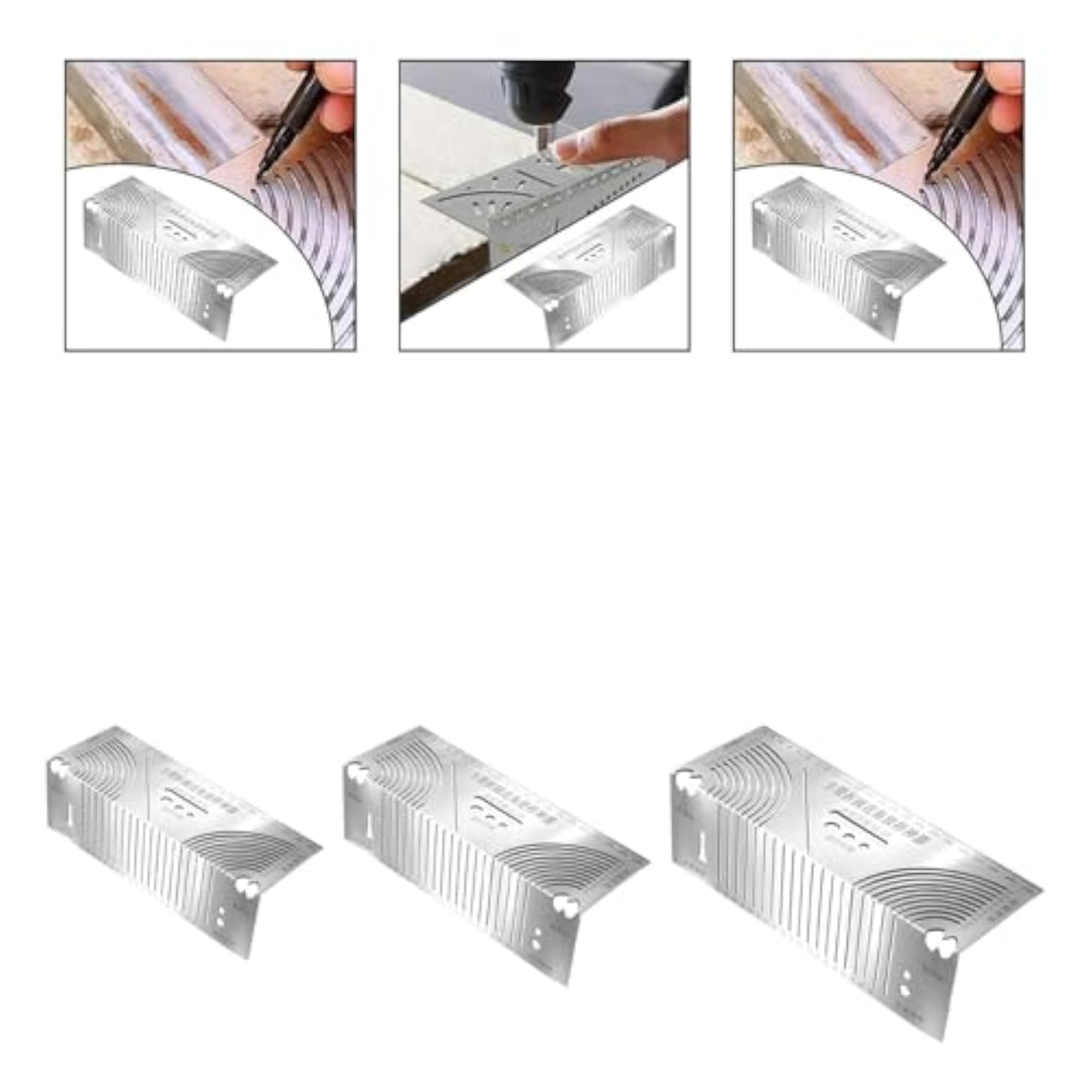 Angle and Curve Marking Tool for Metalworking & Drawing