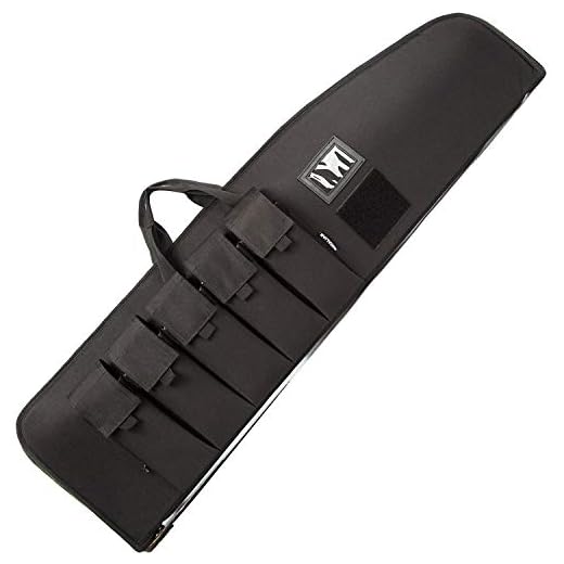 MERALIAN 38/42 Inch Rifle Case Single Scoped Soft Rifle Case,Long Gun Case Bag with Multiple Magazine Holder Pouch,Lockable Zippers and Adjustable Sling. (Black, 38)