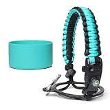 nononfish Paracord Handle for Standard Mouth Water Bottle, with Safety Ring, Carabiner, Compass, Plu