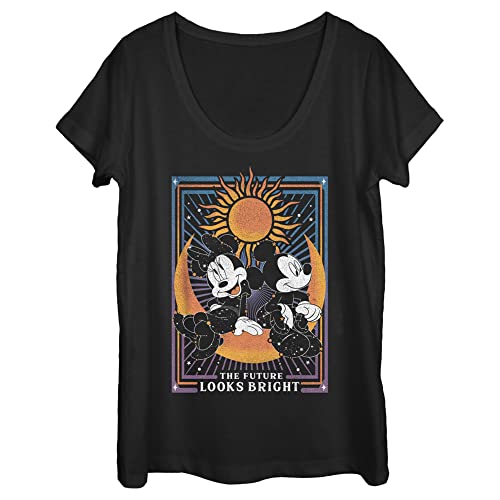Tarot Mickey et Minnie vêtement Disney femme à col dégagé tendance