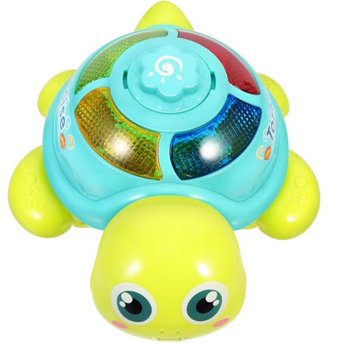FRCOLOR 電動小亀おもちゃ 音楽ライト搭載 動く卵産む亀 向け誕生日 で耐久性のあるデスクトップ飾り 音楽リズム連動 ラン ランダムカラー